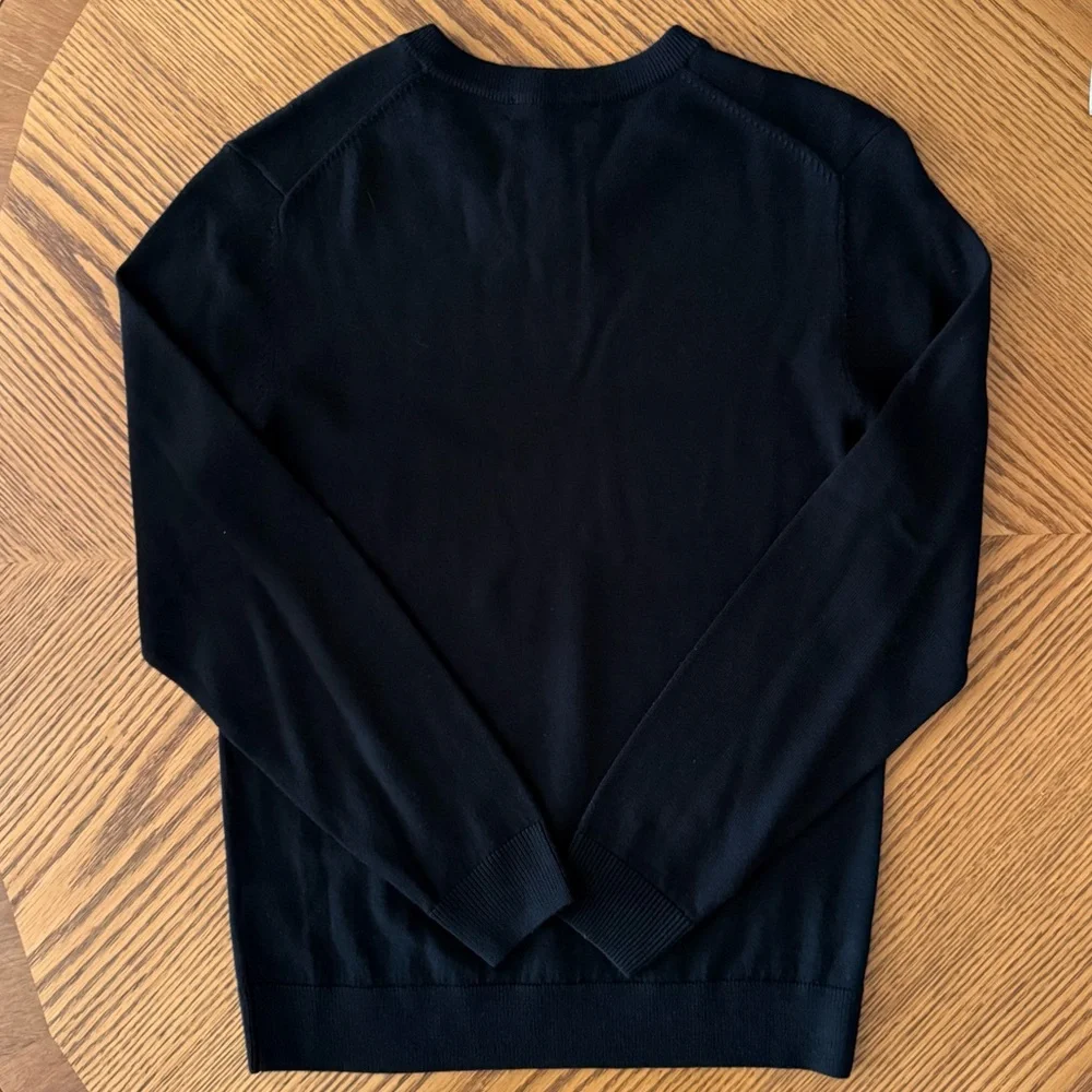 Hart Schaffner Marx Merino Wool V-Neck Sweater - Black